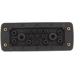 CONTA-CLIP KES-GB 16/24 BK Kabeleinführung mit Kabeleinführung, mit durchstoßbarer Membran, schraubbar, Deckel Schwarz (RAL 9005), wasserdicht, mit Dichtung, 28642.4