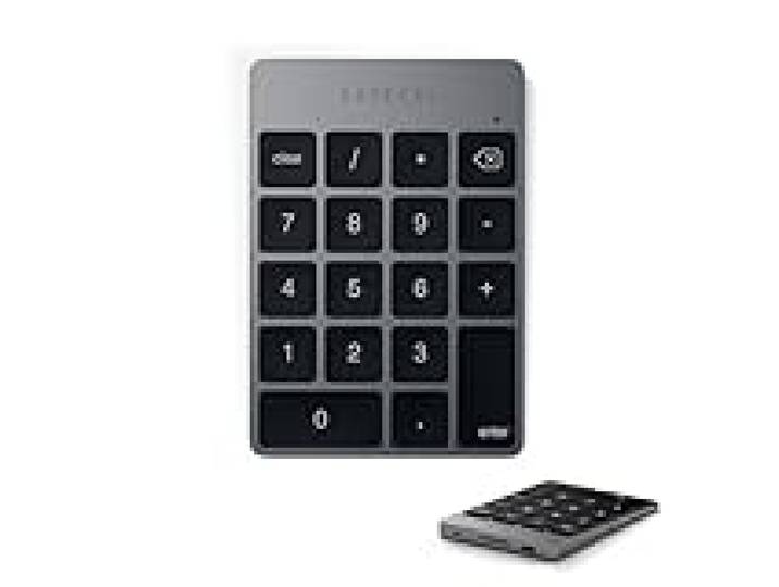 Satechi Pavé Numérique sans Fil Slim, 18 Touches, Gris Sidéral