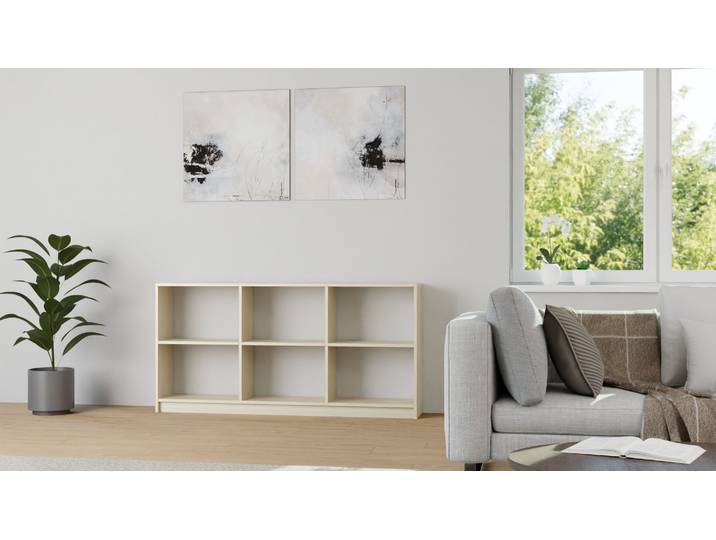 TV Regal Esche Weiß geölt