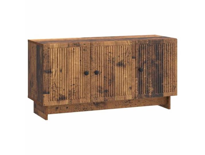 KTHLBRH TV-Schrank 99 x 34,5 x 50 cm aus technischem Holz Innenregale, Türen 90°, Griffe ja, Holz, minimalistischer Stil, modernes Wohnzimmer
