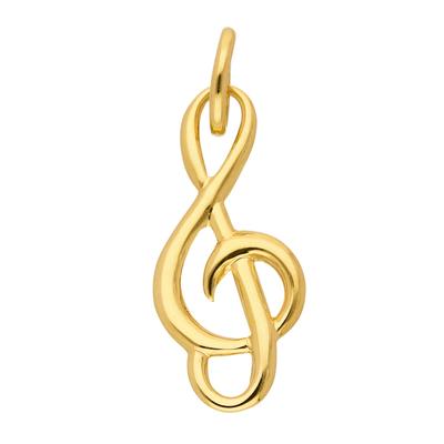 Kettenanhänger ADELIA´S "585 Gold Anhänger Notenschlüssel", gold, Schmuckanhänger, Damen, Gold, Kettenanhänger, Goldschmuck für Damen