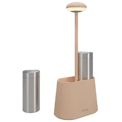 Sompex Akku-Tischleuchte Heureca Aluminium Beige