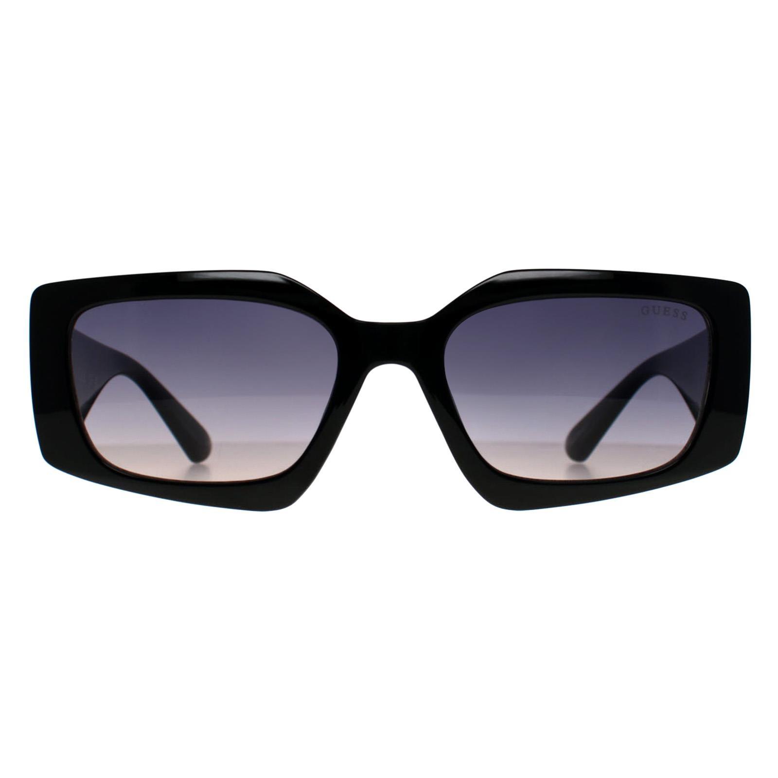 Guess GF6200 01B glanzende zwartpaarse zonnebril met kleurverloop