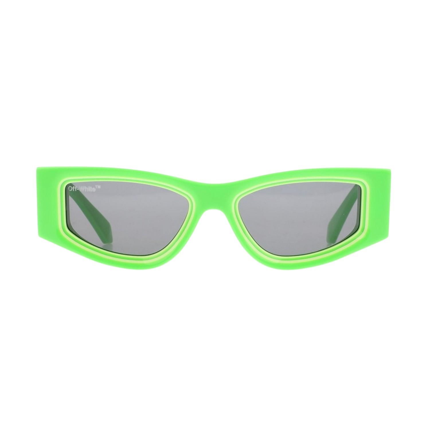 Off White Andy geometrische zonnebril (Groen)