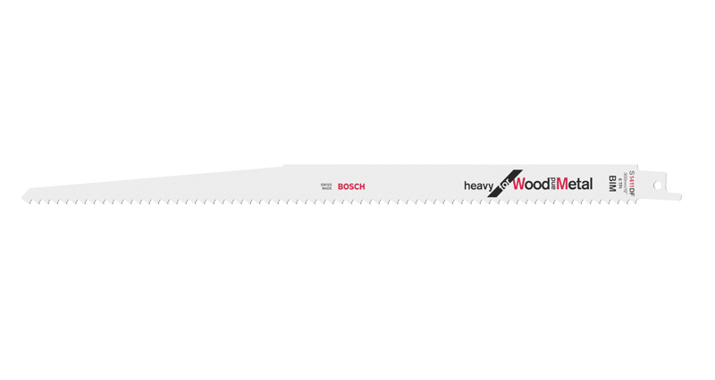 Bosch Säbelsägeblatt S 1411 DF, Heavy for Wood and Metal, 5er-Pack 2608654763