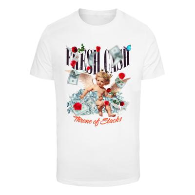 T-Shirt MISTERTEE "MisterTee Herren Fresh Cash Tee", Herren, Gr. XXL, weiß, 100% Baumwolle, bedruckt, normal, Rundhals, Shirts T-Shirt