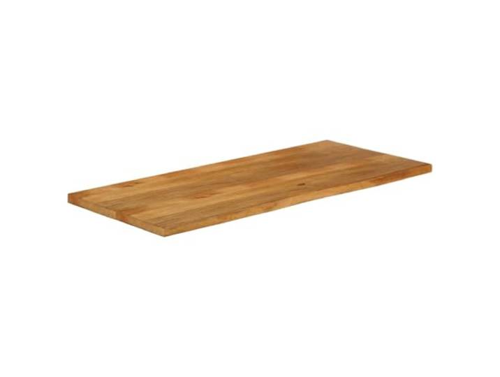 GFDWPUY Tischplatte Massivholz Mango 140x60x2,5 cm Naturkante, Rustikale Optik, Vielseitig Kombinierbar, Leichte Reinigung