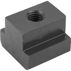 MUTTER FÜR T-NUT DIN508, M20, NB=22, L=35, VERGÜTUNGSSTAHL 10 BLANK (SCHWARZ)