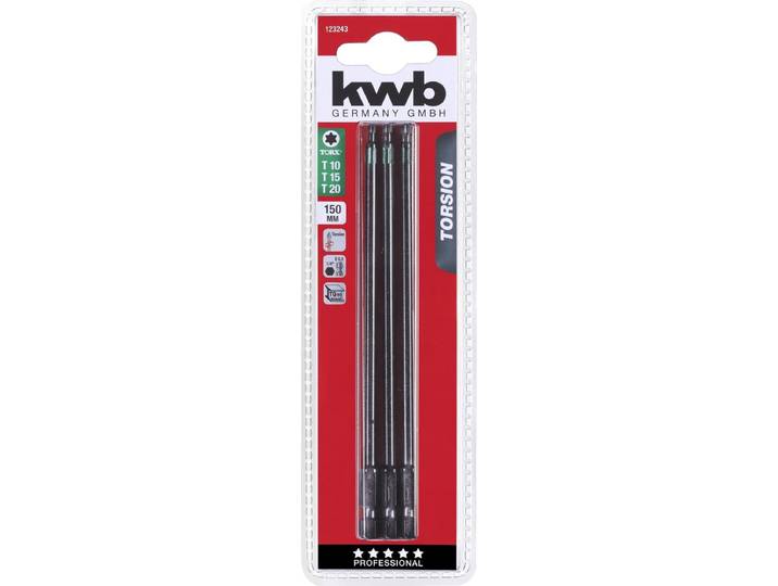 KWB lange bits torx 3 delig - 150mm torsie