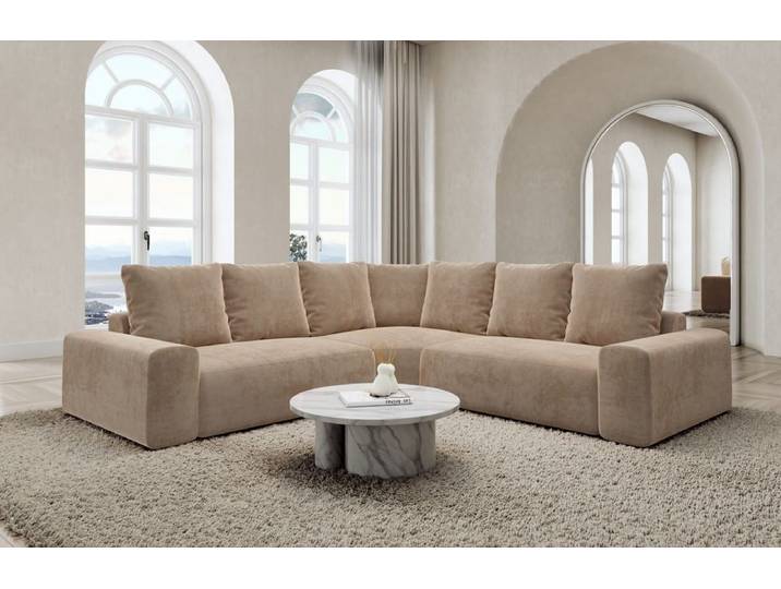 Couch Gomera L-Form in Stoff