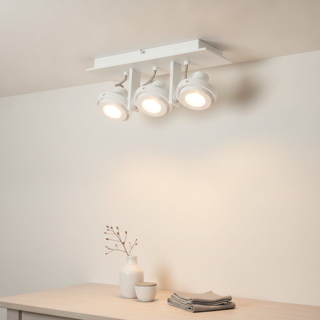 Artdelight Meist 3-lichts opbouwspot wit GU10