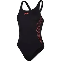 SPEEDO Damen Schwimmanzug Womens Placement Muscleback, Größe 42 in Schwarz Schwarz
