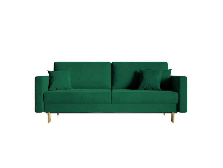 Selsey Schlafsofa Valico Dunkelgrün hydrophober Samt, Metall, 230x90x97 cm, Babymöbel & Kindermöbel, Kinderzimmer & Jugendzimmer, Schlafsofas