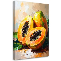 LEINWANDBILD Papaya Frucht 60x90cm