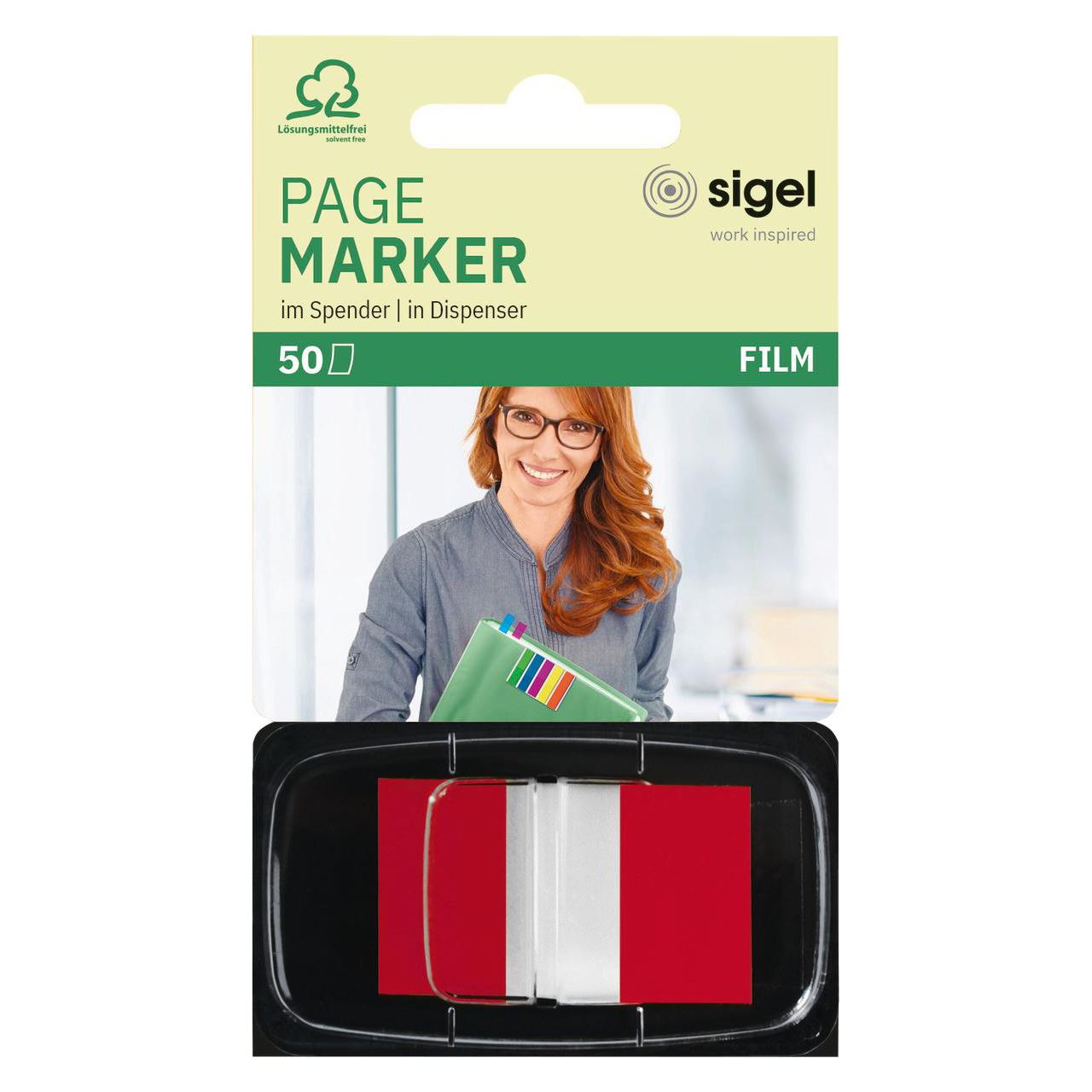 SIGEL Z-Marker Haftmarker rot 50 Streifen