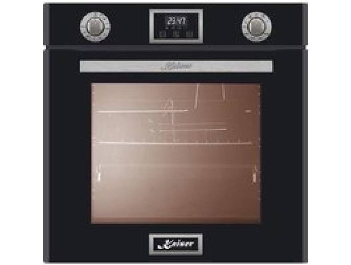 Kaiser EG 6374 Sp Luxus Four à gaz à encastrer autarcie verre miroir noir 79 L four à encastrer 2 fonctions chauffage de sole
