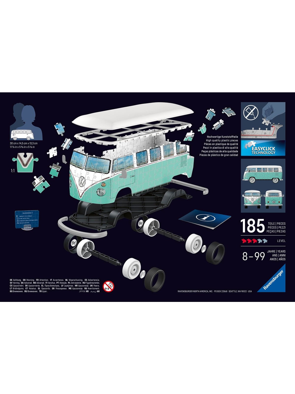 Ravensburger Iconics: Volkswagen T1 3D Puzzle