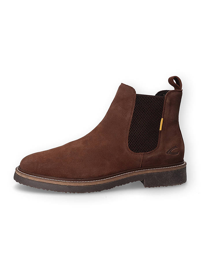 Camel Active Leder-Chelsea-Boots in Braun - 41