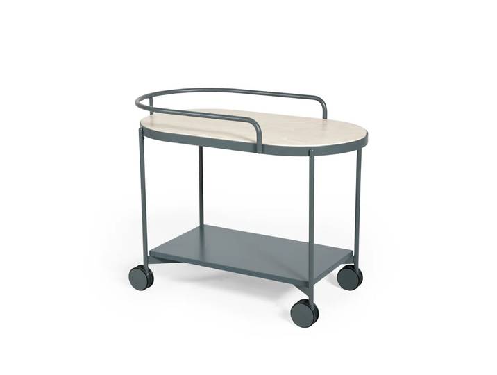 SMD Design Lene Servierwagen Grey, Eschenfurnier weiß pigmentiert