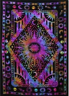 Uplift Picks Mandala Tarot Tapestry Bohemian Hippie Wall Hanging Decor 07 75x75 Cm