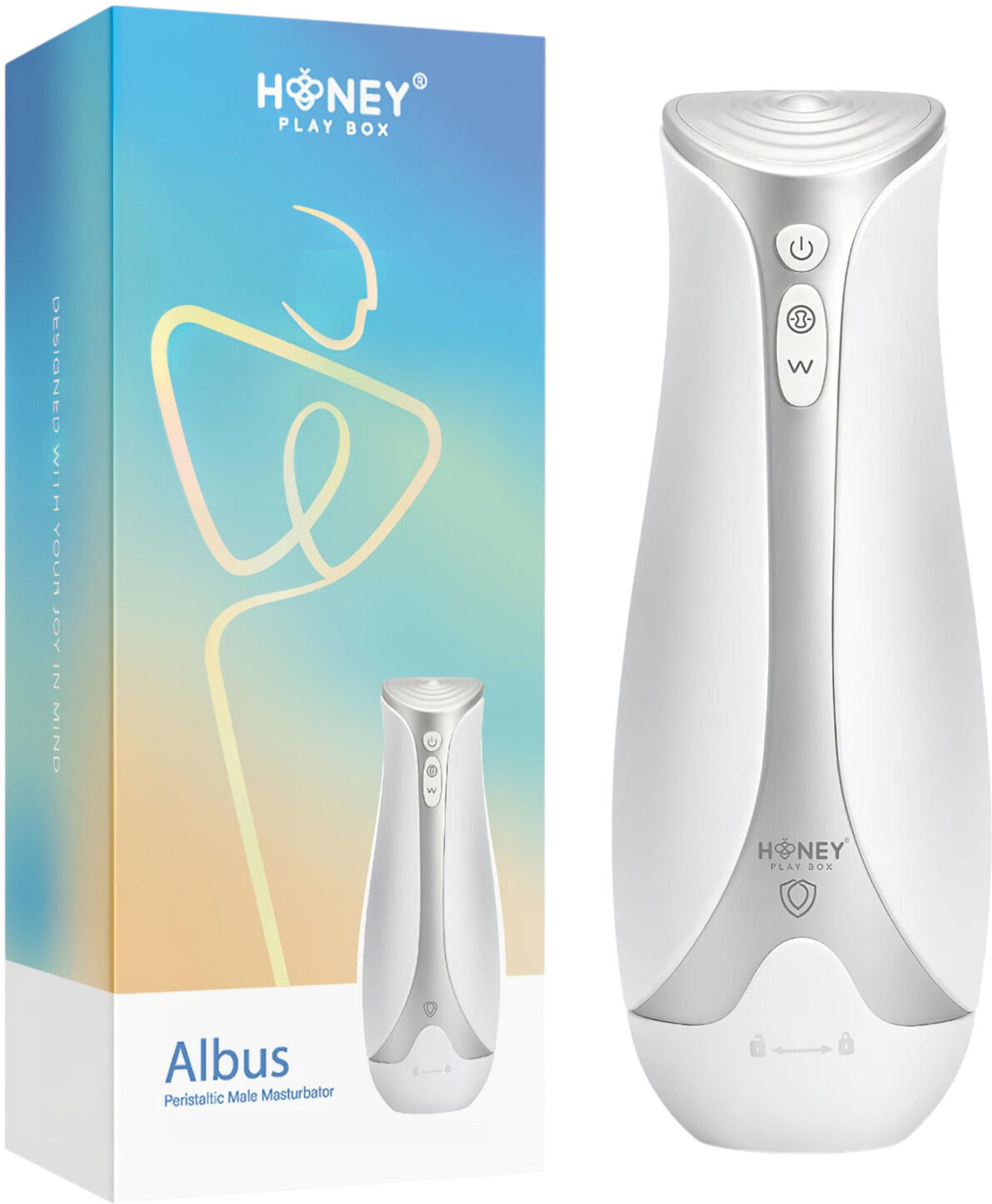 Honey Play Box Albus - Pulsating, Tightening, Vibrating Masturbator (White)