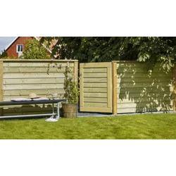 Steckzaun Glaseinsatz - ESG Glas Lamelle in 174 x 44,6 cm - Sichtschutz aus 6 mm starkem, klarem Sicherheitsglas - für Holz Zaun Stecksystem im Garten