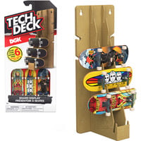 Tech Deck - Fingerboard 6er-Display, Spielfahrzeug sortierter Artikel, mit 3 kompletten Boards und Zubehör