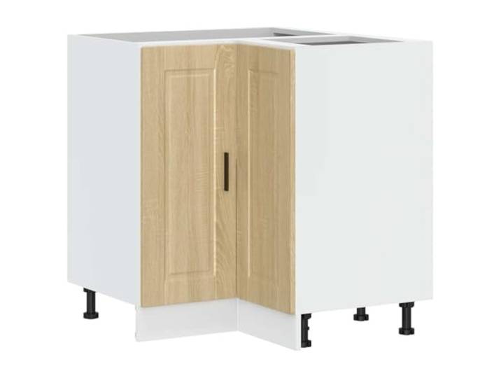 KGHFDVB Küchen-Eckunterschrank 75,5 x 75,5 x 81,5 cm Porto Holzwerkstoff Holzwerkstoff mit glatter Oberfläche, verstellbare Füße, 70 kg Tragfähigkeit, für Küchenecken, Porto