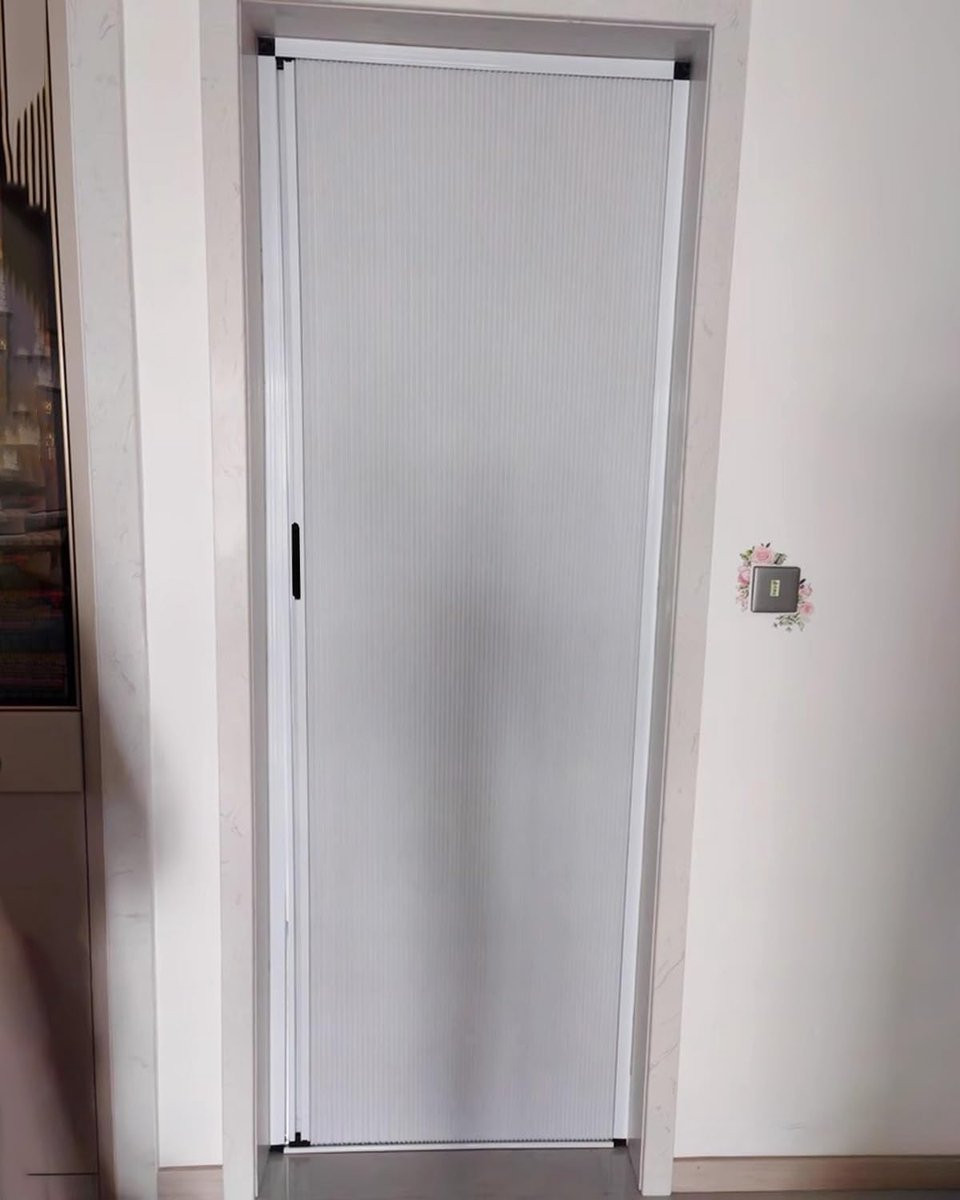 Witte opvouwbare vouwdeur zonder boren, 105 x 180 cm