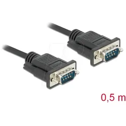 DELOCK 86612 - Kabel Seriell, RS-232, Stecker/Stecker, 0,5 m