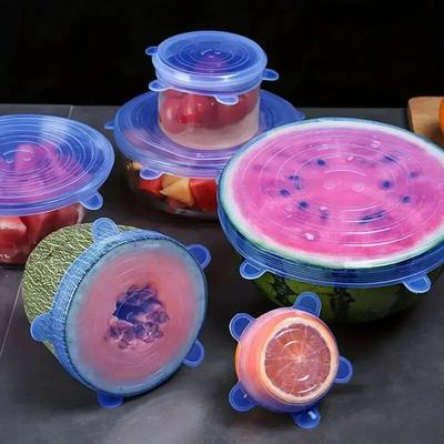 Smart Shopping Spot Reusable Silicone Stretch Lids For Food Bowls Multifunctional Fruit & Vegetable Fresh Keeping Cover Reusable Silicone Stretch Lids For Food Bowls Multifunctional Fruit & Vegetable Fresh Keeping Cover