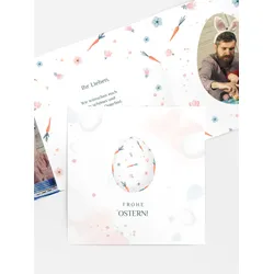 Osterkarten selbst gestalten mit Spruch und Fotos im Onlinedesigner bei Meine-Kartenmanufaktur.de