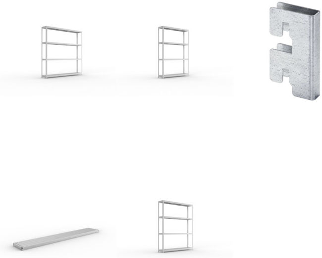 Set META-Regalbau GmbH & Weitspannregal vzk 2500x400x2470 Stahlp +...