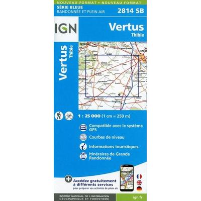 Vertus. Thibie 1:25 000, von Collectif Ign, IGN Frankreich, 978-2-7585-4888-1