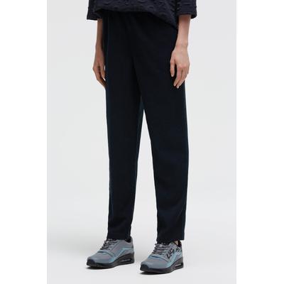 Cordhose SOCCX, Damen, Gr. S, Normalgrößen, schwarz (blau), Cord, Material: 100% Polyester, unifarben, relaxed fit lang, Hosen Cordhose, mit Turn-Up-Saum
