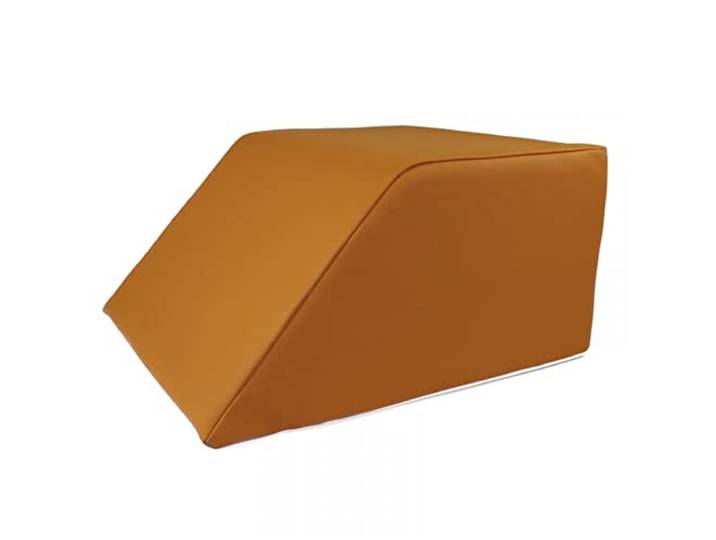 Stufenlagerungswürfel mit Schräge, Bandscheibenwürfel, Lagerungswürfel, mit viskoelastischer Schicht Farbe Ocker