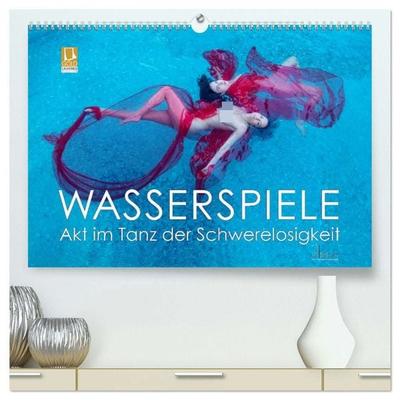 Wasserspiele - Akt im Tanz der Schwerelosigkeit (hochwertiger Premium Wandkalender 2026 DIN A2 quer), Kunstdruck in Hochglanz