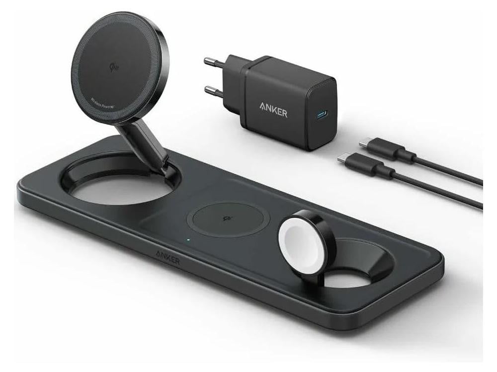 Anker MagGo Draadloze USB Oplader Zwart