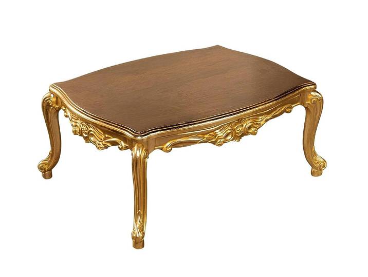 JVmoebel Kulissentisch Couchtisch im art déco Stil mit brauner Platte und Material aus Holz (1-St)