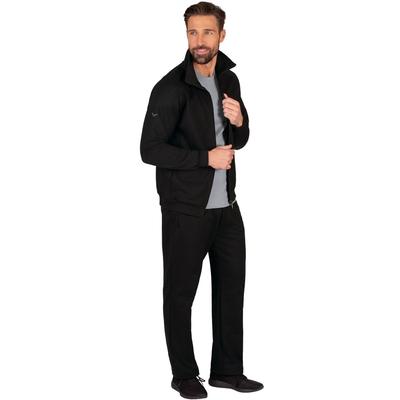 Jogginganzug TRIGEMA "TRIGEMA Jogginganzug", Herren, Gr. M, schwarz, Sweatware, 70% Baumwolle, 30% Polyester, Sportanzüge Jogginganzug