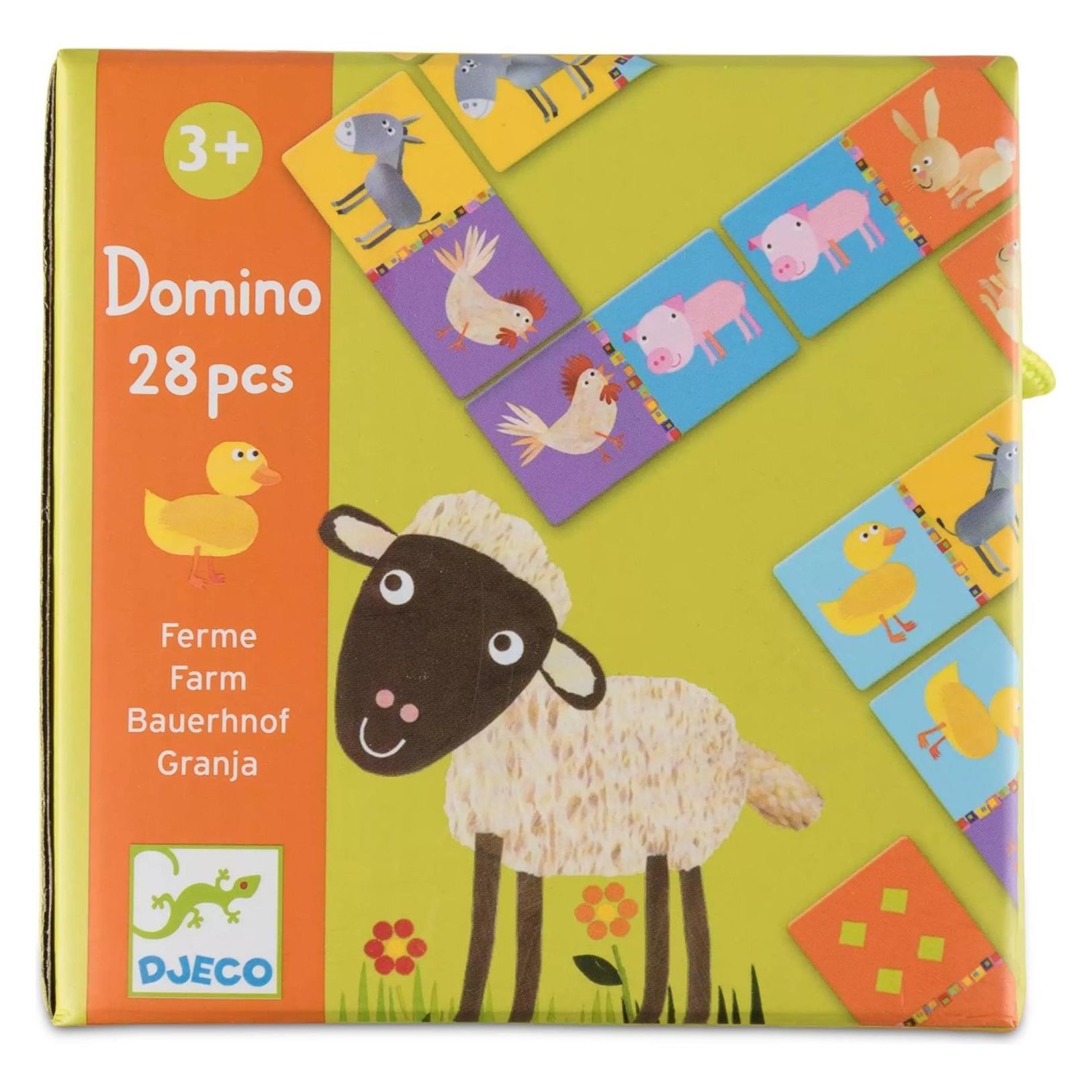 Djeco Domino Bauernhof (Deutsch, Englisch, Französisch, Italienisch, 3 - 10 Jahre) (5408158)