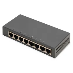 Digitus 8-Port Gigabit Switch, Desktop, Unmanaged, Metallgehäuse
