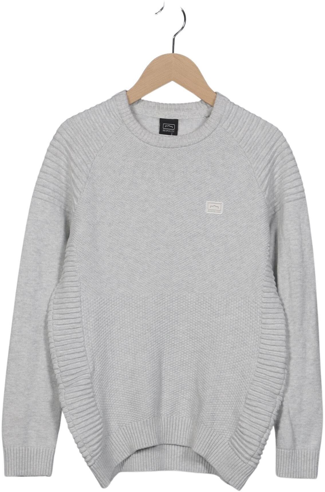 883 Police Herren Pullover, Grau, Gr. S, Baumwolle - Second Hand