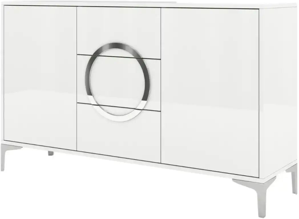 Höffner Highboard  Eva ¦ weiß ¦ Maße (cm): B: 60 H: 120