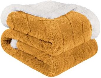 Superior Nuuk Reversible Sherpa Fleece Blanket – Ultra Soft Plush Textured Blanket with Jacquard Lattice Design