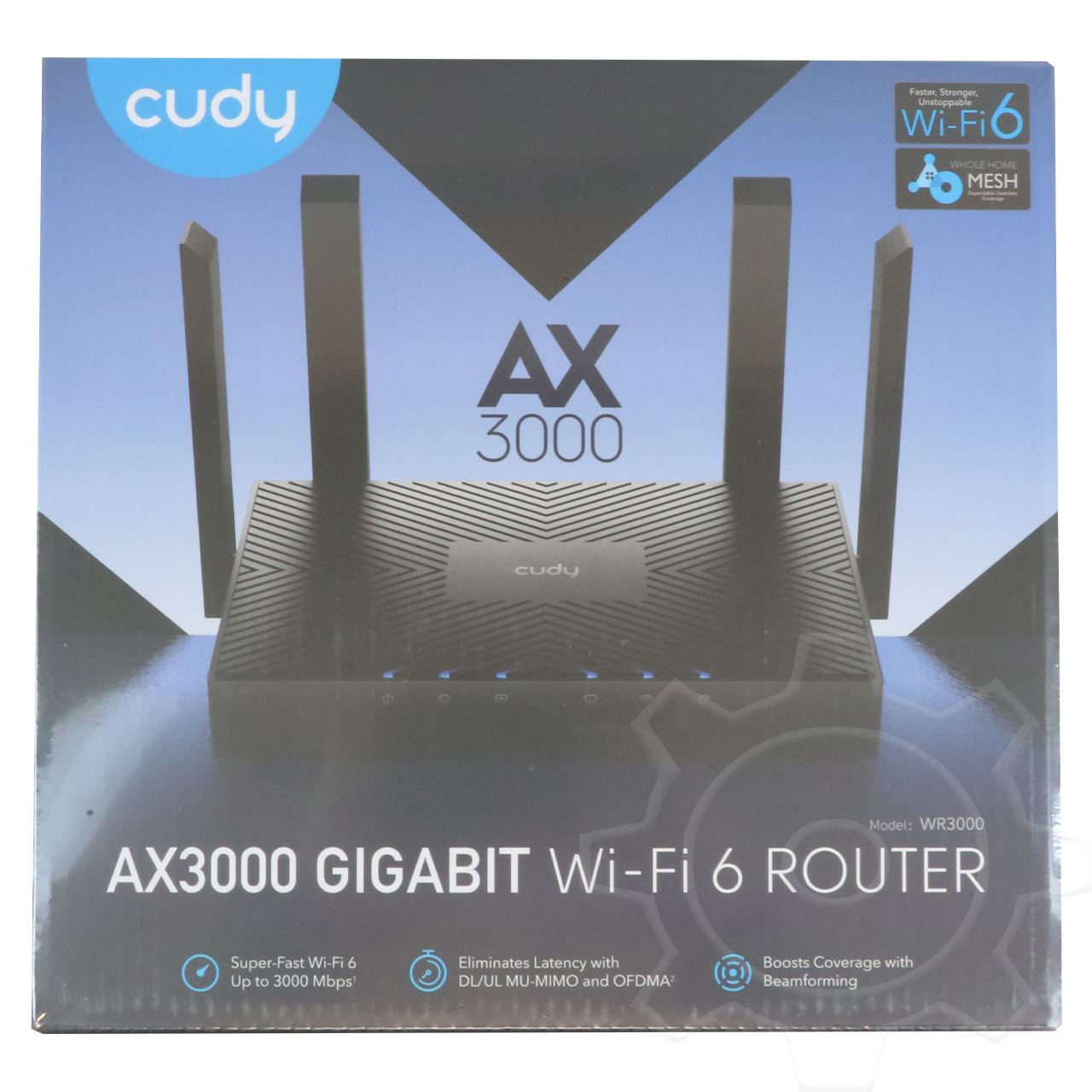 Cudy WR3000 WLAN-Router Gigabit Ethernet Dual-Band (2,4 GHz/5 GHz) Schwarz