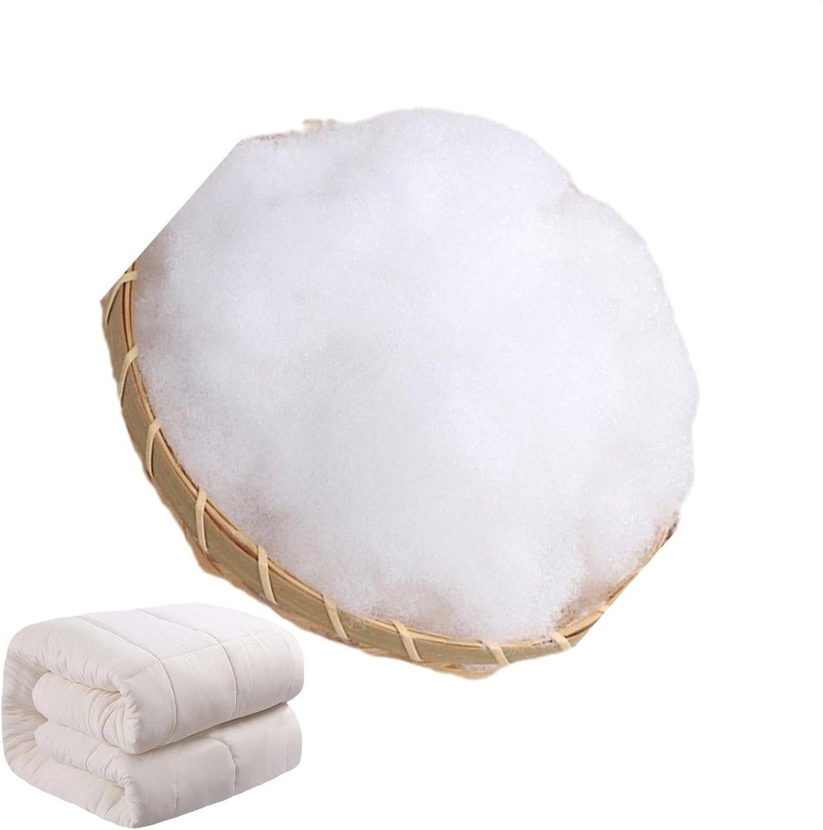 Witte polyester vezelvulling voor kussens, 120 gram
