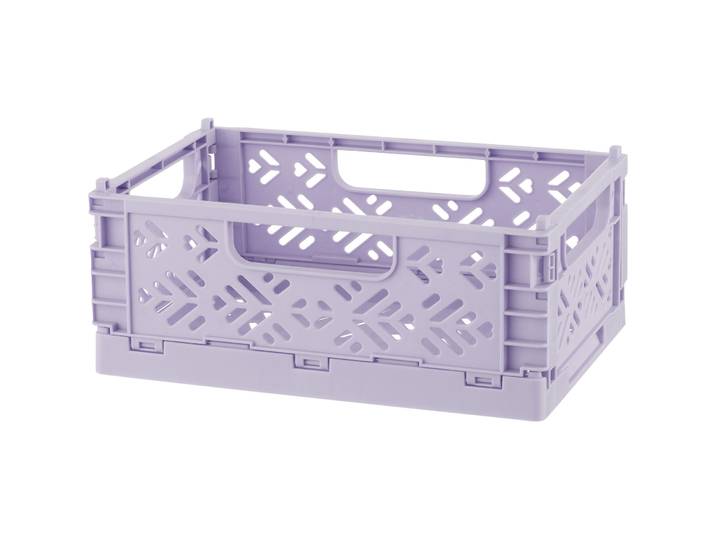 Aufbewahrungskorb Flora lila H 9.3 cm - Material: Kunststoff - Aufbewahrungskorb