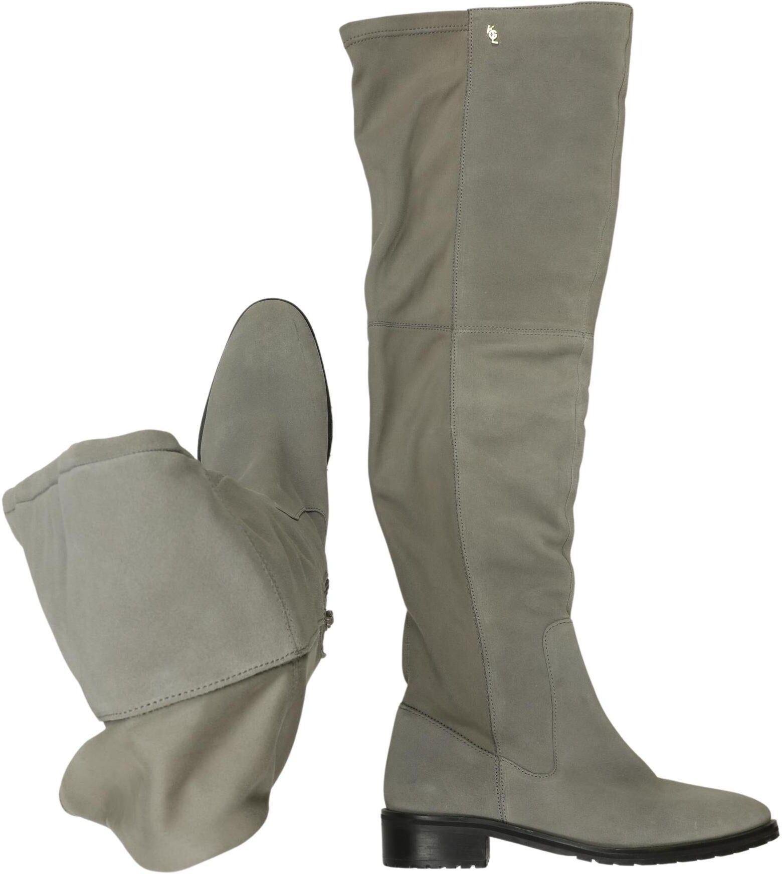 Kurt Geiger Damen Stiefel, Grau, Gr. EU 38, Leder - Second Hand