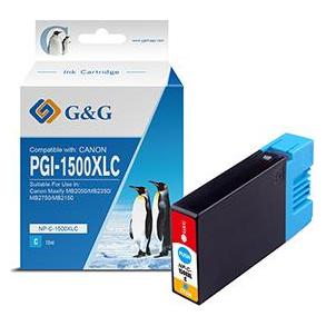 G&G kompatibel Ink mit PGI 1500XL, NP-C-1500XLC/C, cyan (45557906)